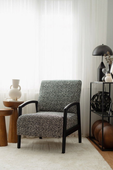 Atelier Del Sofa Luma - Silla Alada Negro y Blanco Atelier Del Sofa Luma - Silla Alada Negro y Blanco
